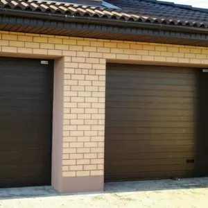 Подъемные секционные гаражные ворота под ключ